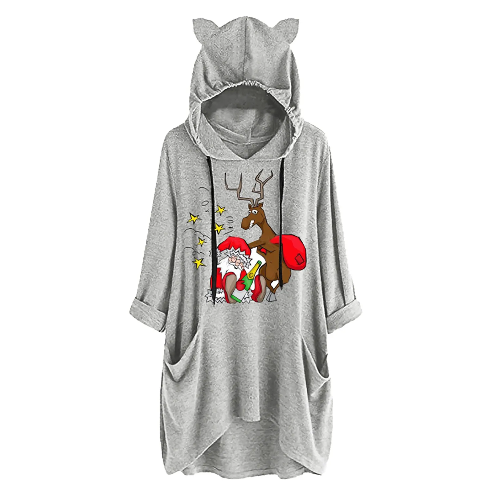 Kawaii Cat Ear Hat Sweatshirt For Women Hoodies Mid-length Half-sleeve Loose Hooded Pullovers Harajuku Hoodies Sudaderas Mujer
Kawaii Cat Ear Hat Sweatshirt For Women Hoodies Mid-length Half-sleeve Loose Hooded Pullovers Harajuku Hoodies Sudaderas Mujer