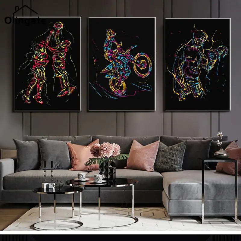 Sport Canvas Painting Abstract Art Painting Basketball Skateboard Exercise Poster Wall Pictures for Living Room Bedroom Decor
Sport Canvas Painting Abstract Art Painting Basketball Skateboard Exercise Poster Wall Pictures for Living Room Bedroom Decor