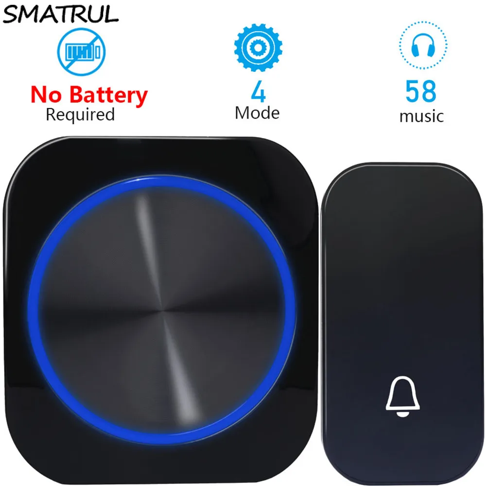 NEW2022 SMATRUL Self-Powered Wireless Doorbell Without Battery Waterproof 150M Remote EU Plug Home Door Bell Ring Call 4 Model
NEW2022 SMATRUL Self-Powered Wireless Doorbell Without Battery Waterproof 150M Remote EU Plug Home Door Bell Ring Call 4 Model