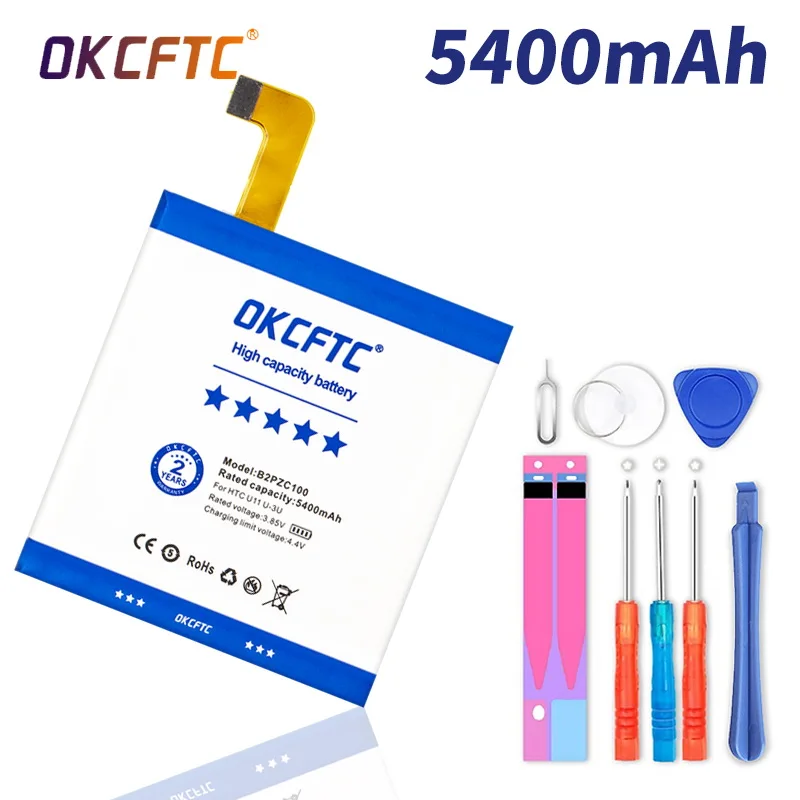 OKCFTC 5400mAh B2PZC100 аккумулятор для HTC U11 U-3U
OKCFTC 5400mAh B2PZC100 аккумулятор для HTC U11 U-3U