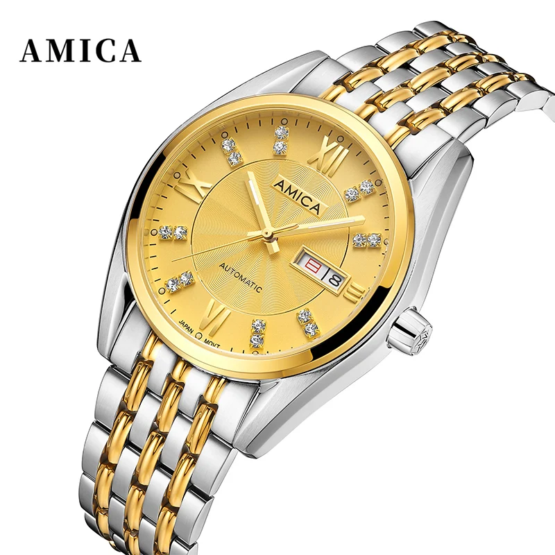 AMICA Men Mechanical Watch Luxury Automatic Watch Sport Stainless Steel Waterproof Top Brand Men Watch
AMICA Men Mechanical Watch Luxury Automatic Watch Sport Stainless Steel Waterproof Top Brand Men Watch