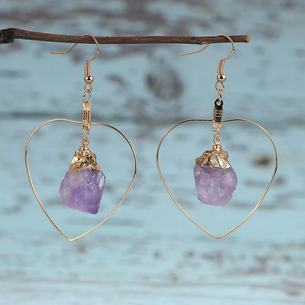Women Natural Stone Crystal Pendant Drop Dangle Earring Exaggeration Big Love Heart Statement Hoop Earring Gold Earring Hoops
Women Natural Stone Crystal Pendant Drop Dangle Earring Exaggeration Big Love Heart Statement Hoop Earring Gold Earring Hoops