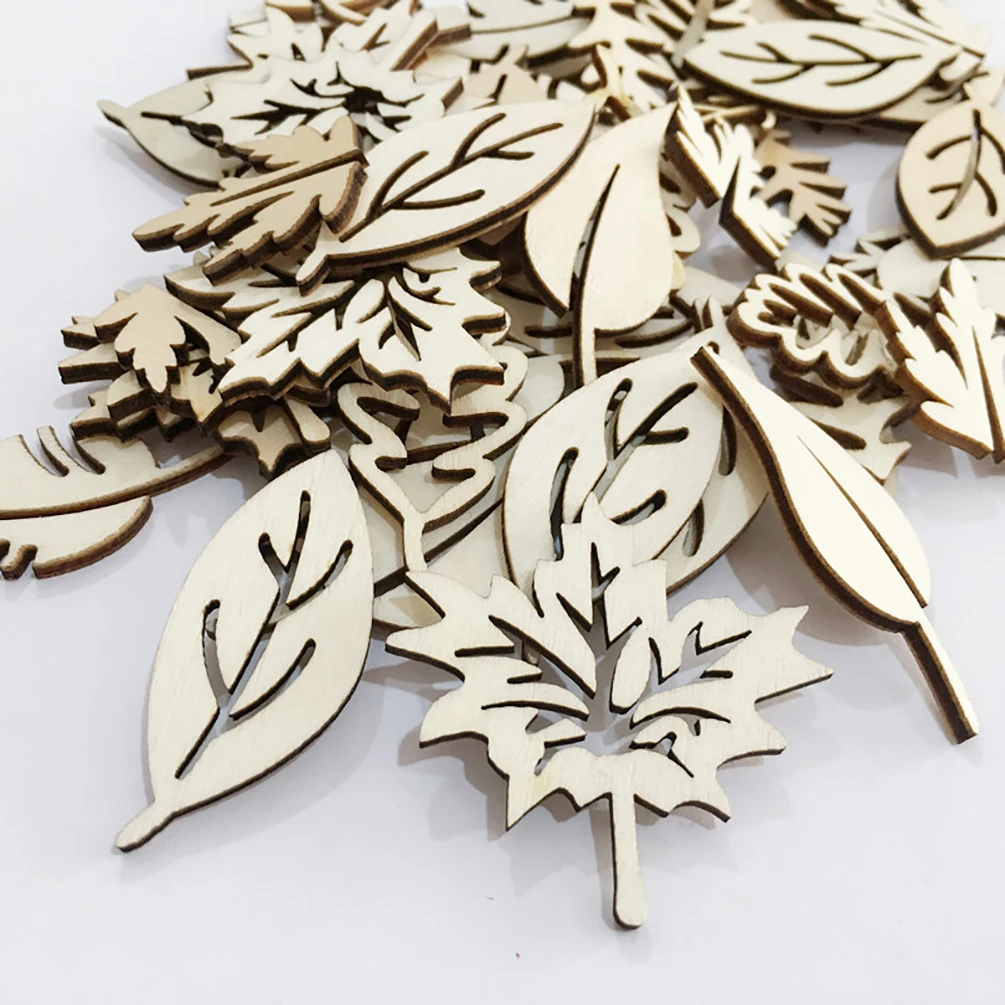 50pcs Wood Leaf Shaped DIY Wood Crafts for Festival Wooden Embellishment Home Decoration Scrapbooking
50pcs Wood Leaf Shaped DIY Wood Crafts for Festival Wooden Embellishment Home Decoration Scrapbooking