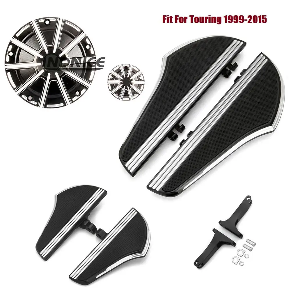 

Rider passenger Defiance CNC cut Footboards Derby timer cover For harley 1999-2015 Road King FLHR 2010-2011 Street Glide Trike F