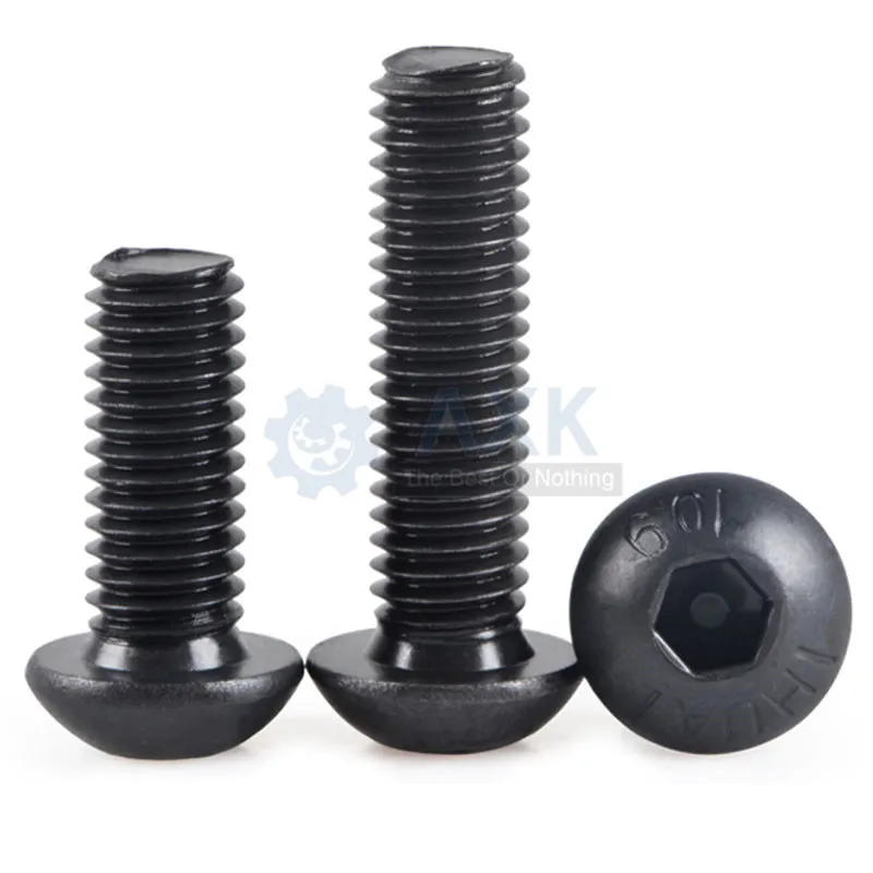 50Pcs M2 M2.5 M3 M4 ISO7380 Alloy Steel 10.9 Level Black Hexagon Socket Button Head Screw Furniture Mushroom Cap Hex Bolts HW041
50Pcs M2 M2.5 M3 M4 ISO7380 Alloy Steel 10.9 Level Black Hexagon Socket Button Head Screw Furniture Mushroom Cap Hex Bolts HW041