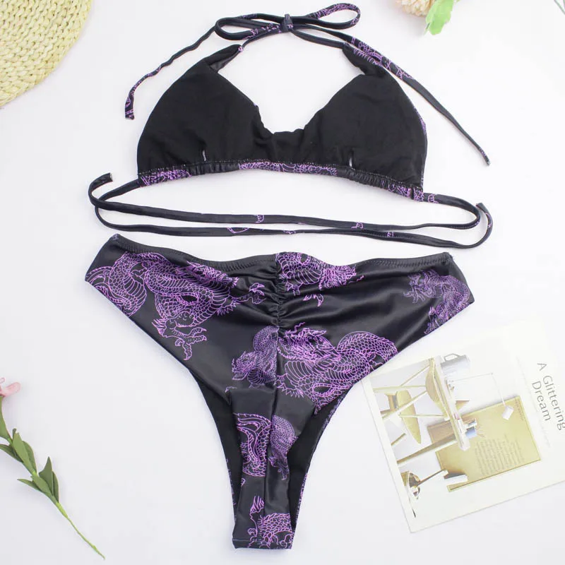 New Bikinis Mujer Sexy Push Up Swimsuit Two Piece Swimming Suit Dragon High Cut Thong Low Waist Bandage Biquini Beachwear D14
New Bikinis Mujer Sexy Push Up Swimsuit Two Piece Swimming Suit Dragon High Cut Thong Low Waist Bandage Biquini Beachwear D14
