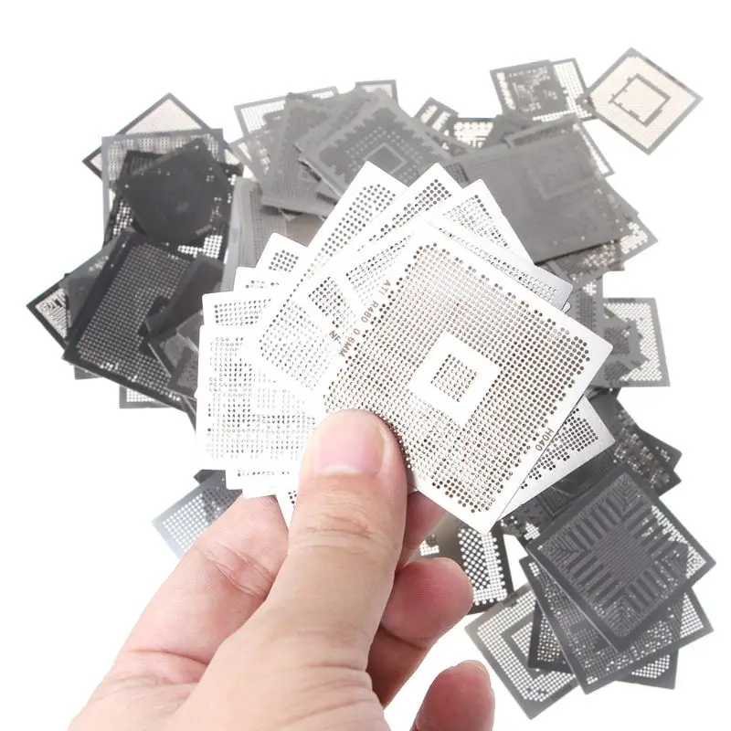 130Pcs/set BGA Stencils Universal Direct Heated Steel Stencils for Notebooks Desktop Motherboards X6HA
130Pcs/set BGA Stencils Universal Direct Heated Steel Stencils for Notebooks Desktop Motherboards X6HA