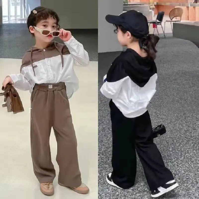 Girls Suit Color Matching Hooded Sweater Korean Version Trousers Loose 2022 Spring New Children'S Clothing
Girls Suit Color Matching Hooded Sweater Korean Version Trousers Loose 2022 Spring New Children'S Clothing