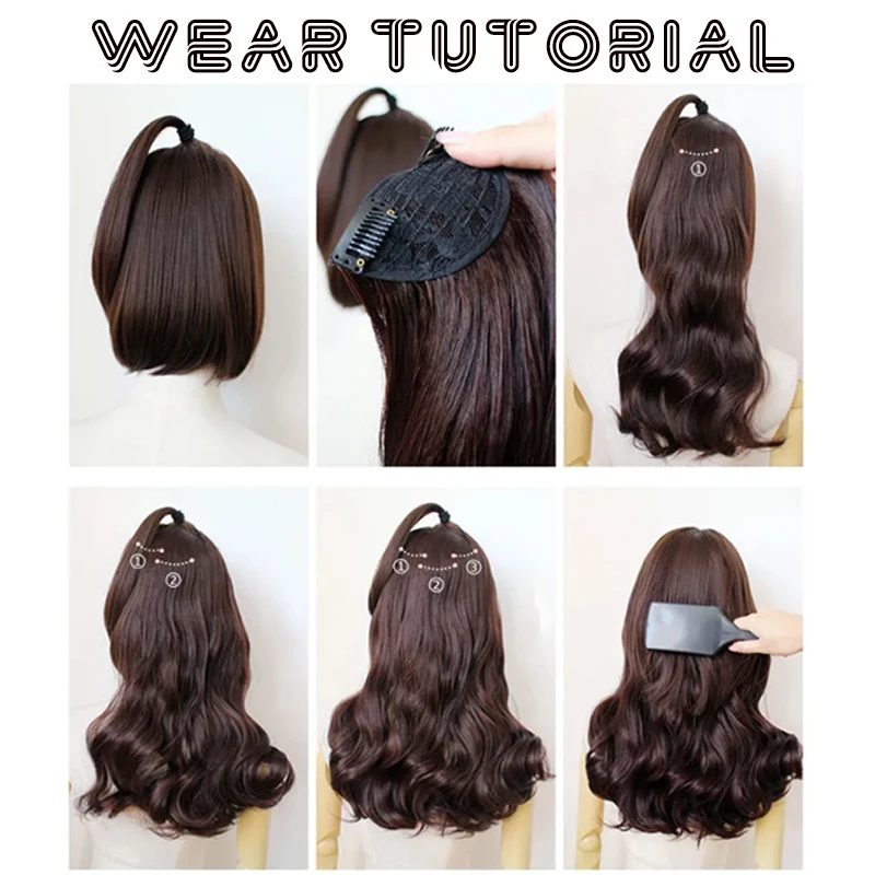 AILAIDE 18/24 Inch 2 Clip Long Curly Women Clip in Hair Extensions Black Brown High Tempreture Synthetic Natural Wavy Hair Piece
AILAIDE 18/24 Inch 2 Clip Long Curly Women Clip in Hair Extensions Black Brown High Tempreture Synthetic Natural Wavy Hair Piece