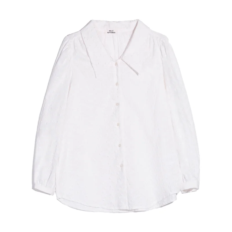 Hook Flower Long Sleeve Shirts Temperament All Match Solid Sweet Fresh Blusas Mujer De Simple French Retro Elegant Women Tops
Hook Flower Long Sleeve Shirts Temperament All Match Solid Sweet Fresh Blusas Mujer De Simple French Retro Elegant Women Tops