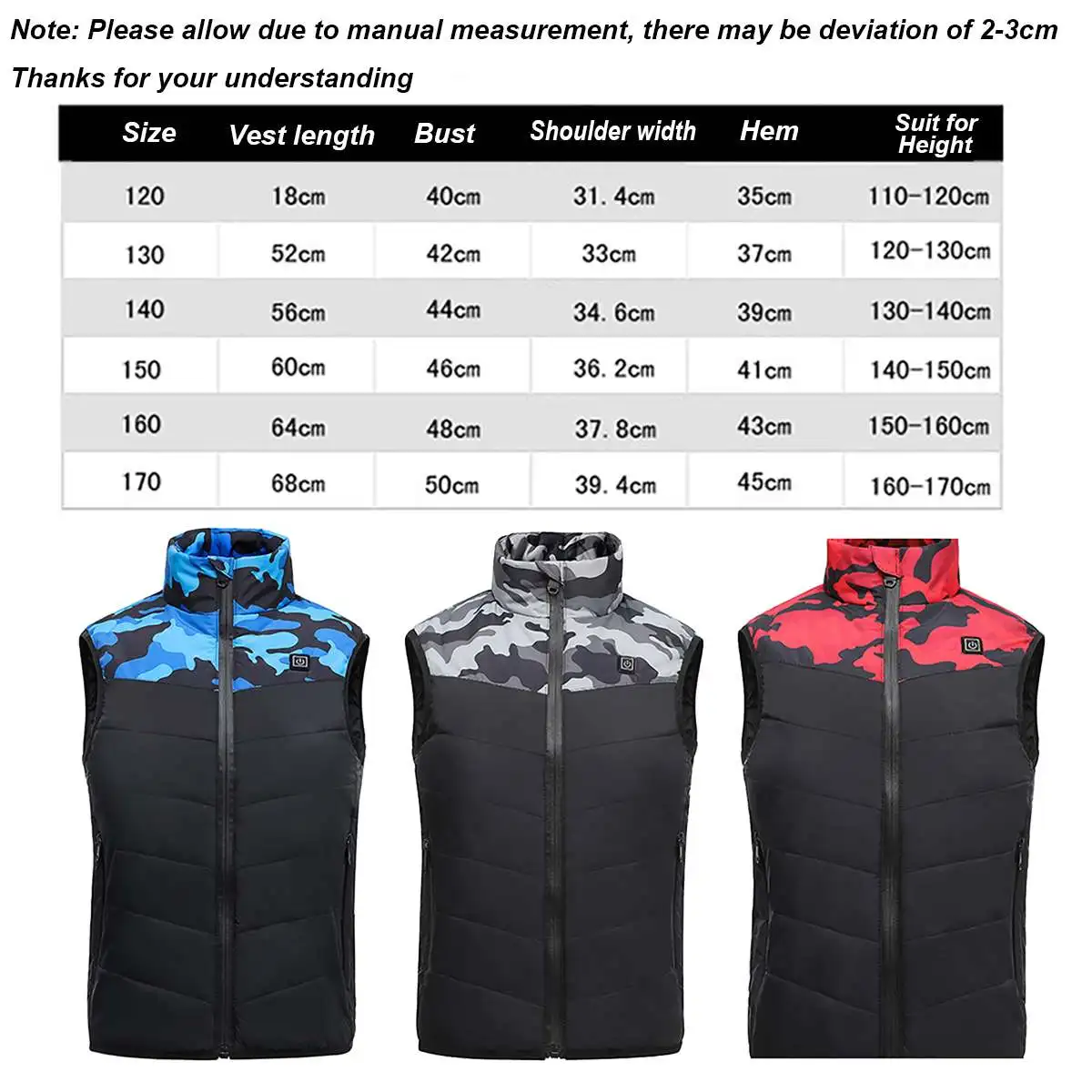 Electric Heated Jacket Winter Outdoor Kid Smart Heating Vest 3 Mode Adjustable Washable Flexible Thermal Warm Vest for Boy Girl
Electric Heated Jacket Winter Outdoor Kid Smart Heating Vest 3 Mode Adjustable Washable Flexible Thermal Warm Vest for Boy Girl