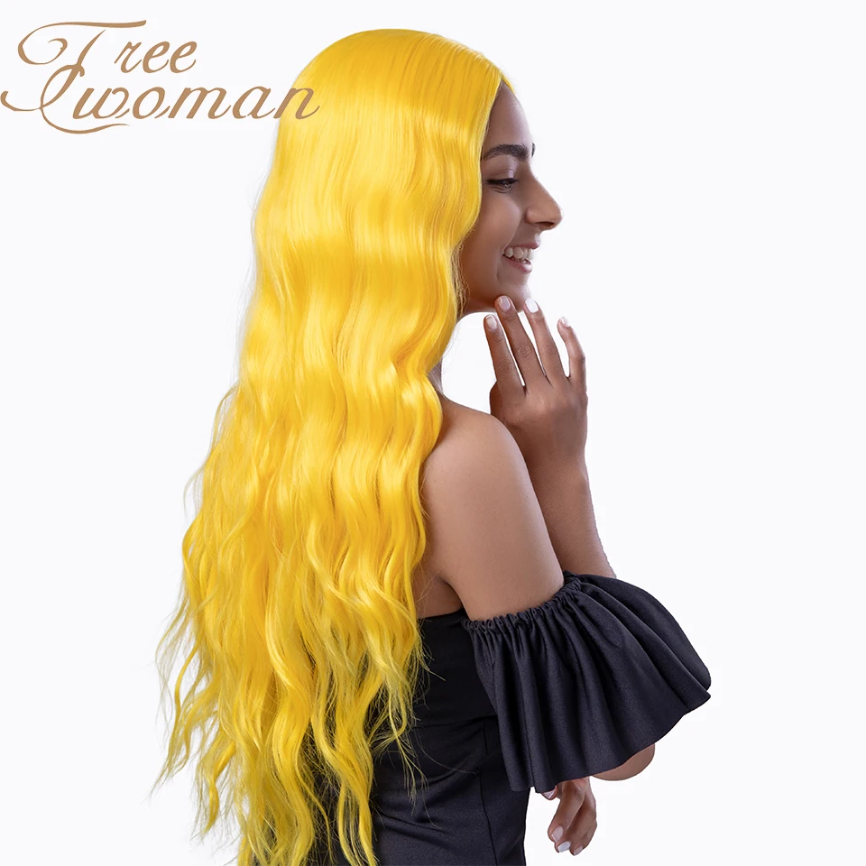 FREEWOMAN Dark Blue Long Middle Part Wigs Natural Hairline Water Wave Synthetic Wig WIth for Black/White Women Party Cosplay Wig
FREEWOMAN Dark Blue Long Middle Part Wigs Natural Hairline Water Wave Synthetic Wig WIth for Black/White Women Party Cosplay Wig