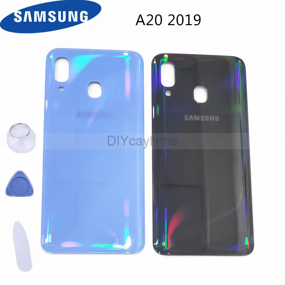 Крышка батарейного отсека A205 для Samsung Galaxy A20 2019 SM A205F задняя крышка корпуса +