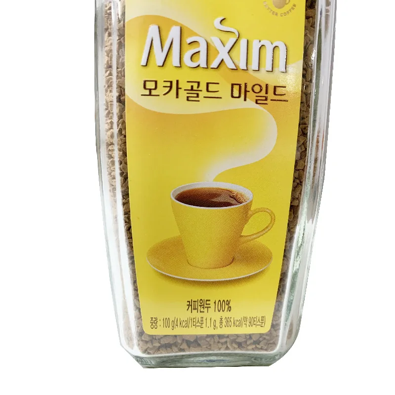 Free shipping 100 g / bottle Korea Maixin Mocha Coffee/Original Coffee Maxim Instant