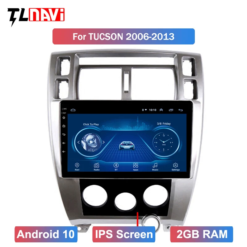 Автомобильный мультимедийный плеер IPS 2.5D HD Android для Hyundai Tucson 2006 2007 2008 2009 2010 2011 2012 2013