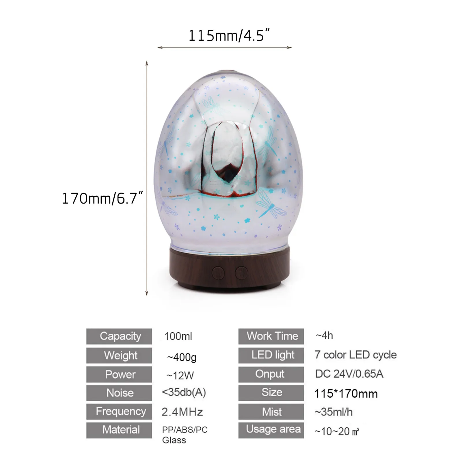 2021 New Aroma Diffuser Air Humidifier 100ml Ultrasonic Cool Mist Maker LED Color Light Conversion Aroma Diffuser Humidifier
2021 New Aroma Diffuser Air Humidifier 100ml Ultrasonic Cool Mist Maker LED Color Light Conversion Aroma Diffuser Humidifier