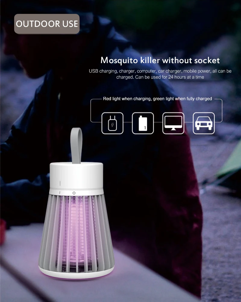 Electric Shock Type Mosquito-repellent Photocatalyst Physical Mosquito Killing Lamp LED Portable USB Mosquito Insect Killer Lamp
Electric Shock Type Mosquito-repellent Photocatalyst Physical Mosquito Killing Lamp LED Portable USB Mosquito Insect Killer Lamp
