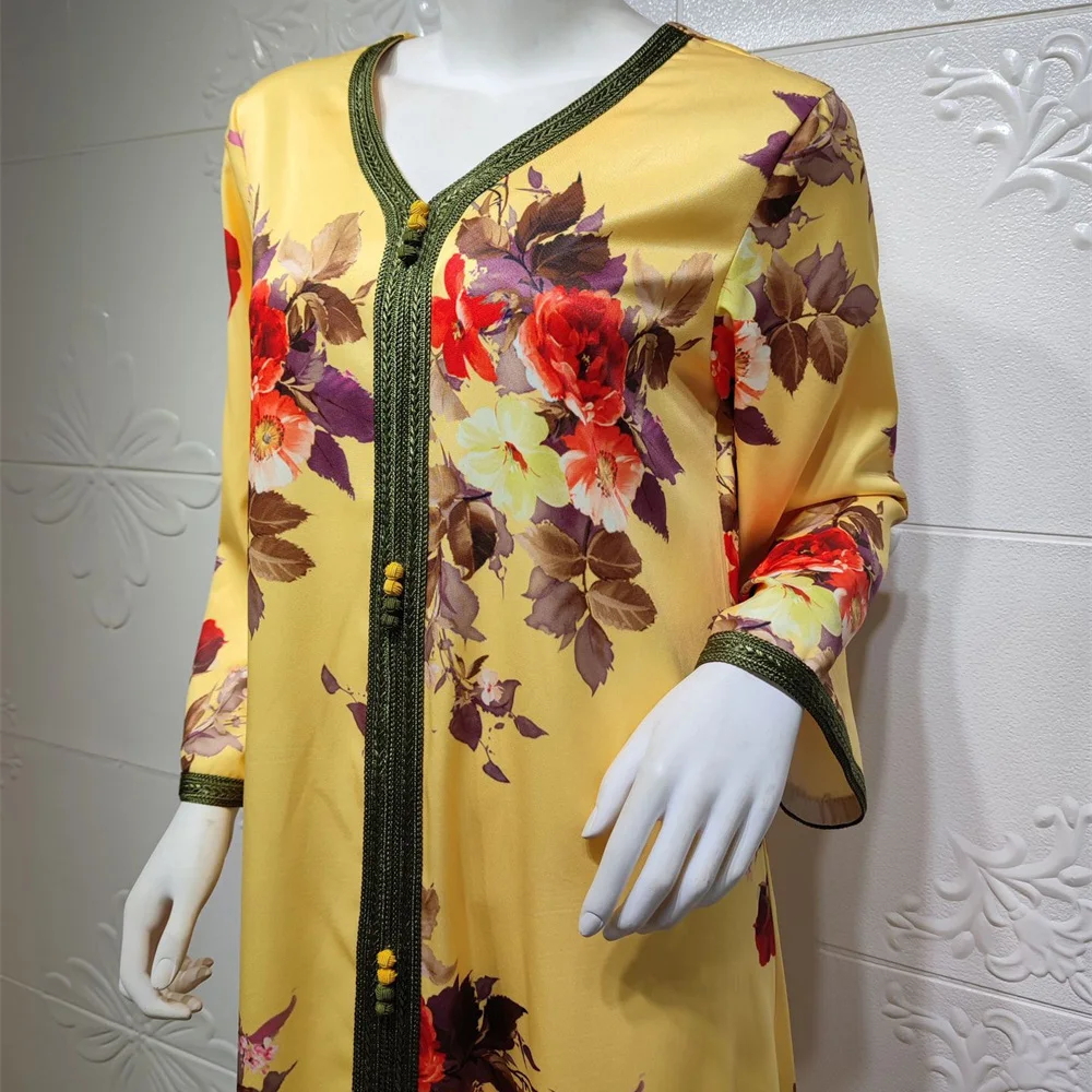 Eid Turkey India Muslim Women Dress Floral Print Abaya Duabi Arabic Vestidos Moroccon Kaftan Islamic Clothing Gown Robe Ramadan
Eid Turkey India Muslim Women Dress Floral Print Abaya Duabi Arabic Vestidos Moroccon Kaftan Islamic Clothing Gown Robe Ramadan