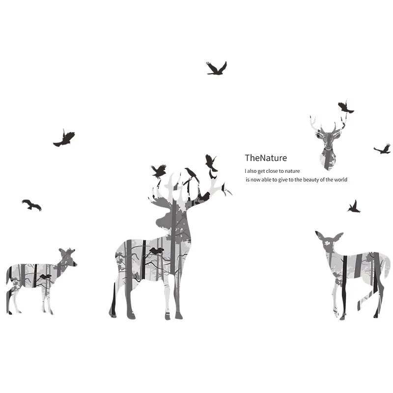 Nordic Deer Wall Stickers Modern Living Room Decor Aesthetic Teen Room Decoration Decals Home Mural Boys Girls Room Wallpaper
Nordic Deer Wall Stickers Modern Living Room Decor Aesthetic Teen Room Decoration Decals Home Mural Boys Girls Room Wallpaper