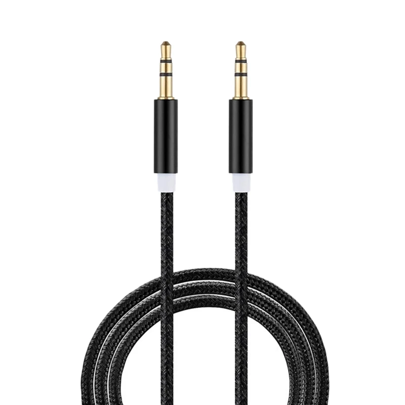 

3.5mm Nylon Braided Audio Cable 1M Audio Input Adapter Male to Male AUX Cable for Mobile Phones Cars Computers