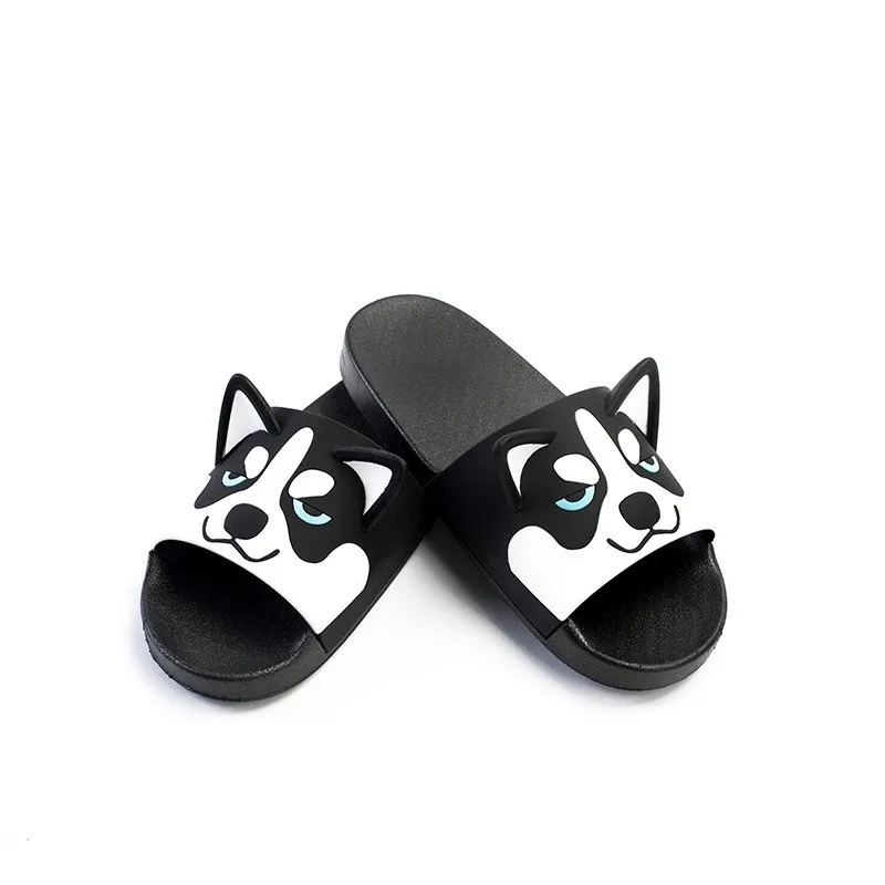 Летние корги собака кот тигр уха домашние тапочки Домашняя обувь с рисунками