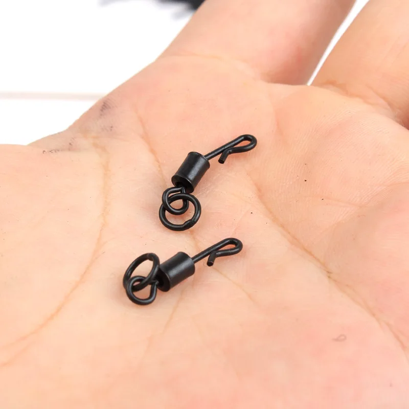 50PCS Carp Fishing Quick Change Swivels With Ring Rolling Swivels Clips Swing Snap Connector Carp Rig Fishing Tackle Accessories
50PCS Carp Fishing Quick Change Swivels With Ring Rolling Swivels Clips Swing Snap Connector Carp Rig Fishing Tackle Accessories