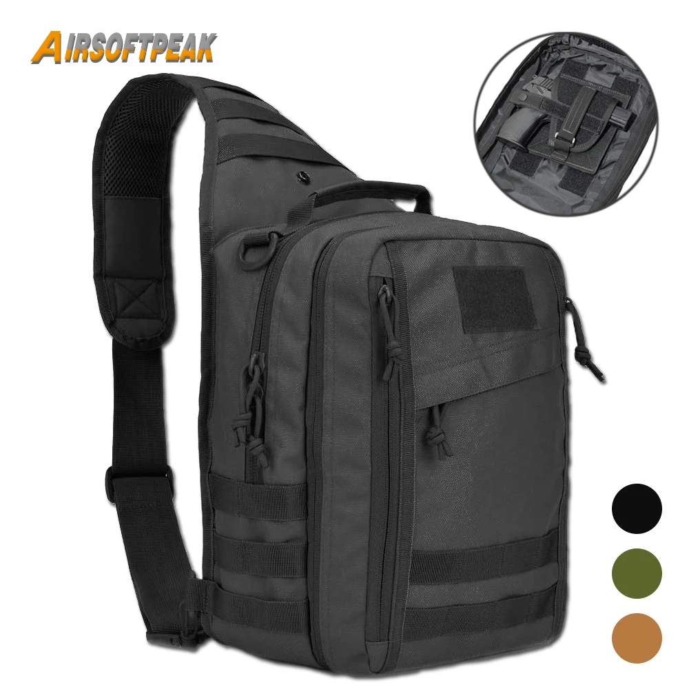 Тактическая Сумка-слинг с кобурой для пистолета, военный слинг, наплечный рюкзак, уличная спортивная штурмовая сумка для охоты и кемпинга 
Тактическая Сумка-слинг с кобурой для пистолета, военный слинг, наплечный рюкзак, уличная спортивная штурмовая сумка для охоты и кемпинга