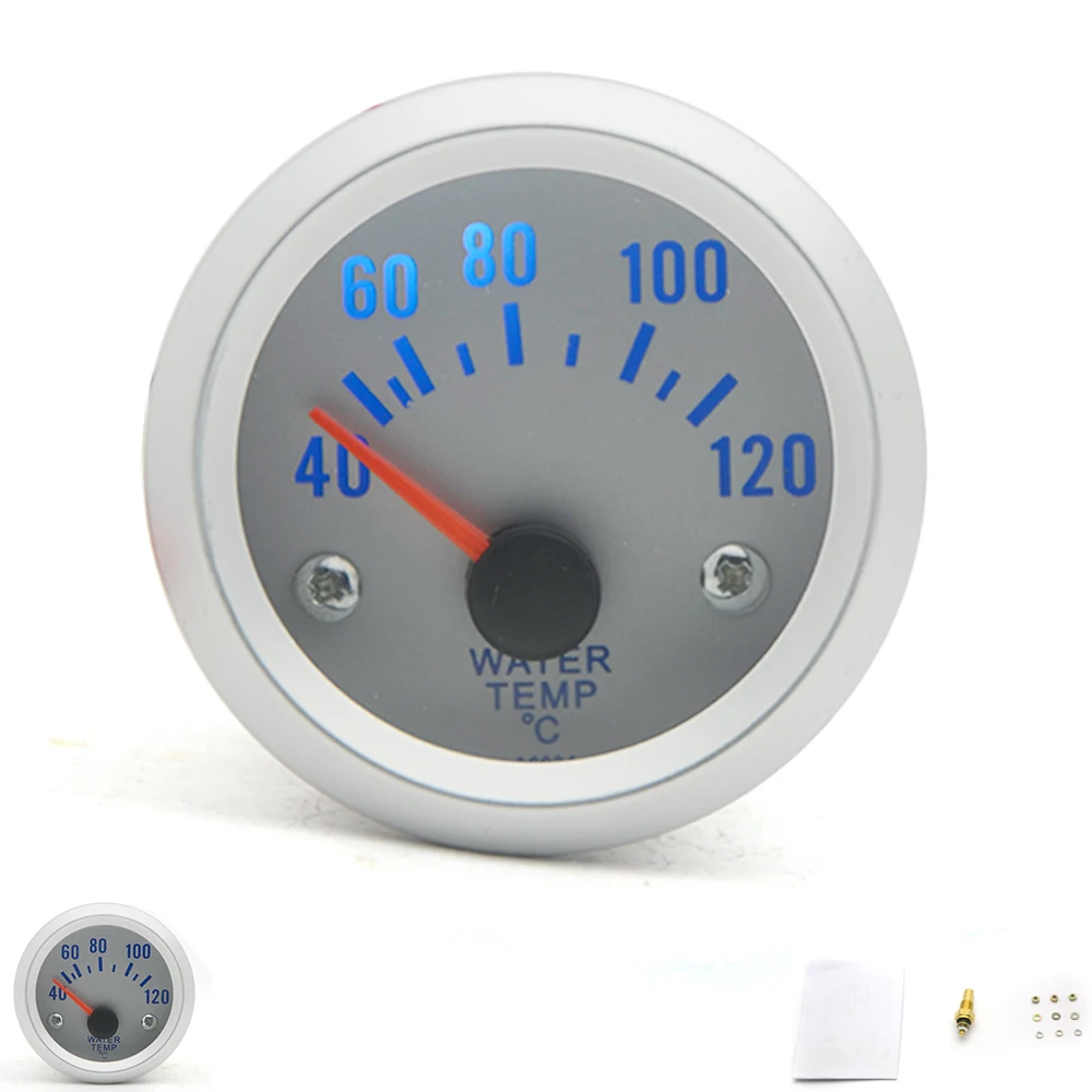 2Inch 52mm Universal Car Analog Water Temperature Temp Gauge 40-120C LED LIght Sliver Face
2Inch 52mm Universal Car Analog Water Temperature Temp Gauge 40-120C LED LIght Sliver Face