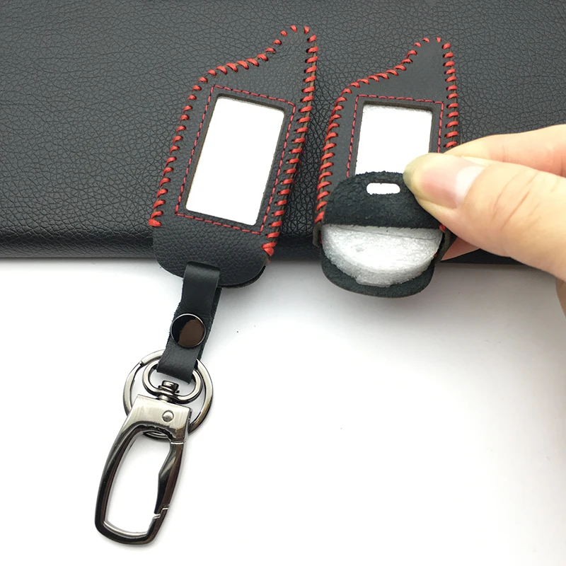 2-Way B9 LCD Remote Control Leather Key Case Cover for Russian Vehicle Security Car Alarm System Twage Starline A91 A61 / B9 B6
2-Way B9 LCD Remote Control Leather Key Case Cover for Russian Vehicle Security Car Alarm System Twage Starline A91 A61 / B9 B6