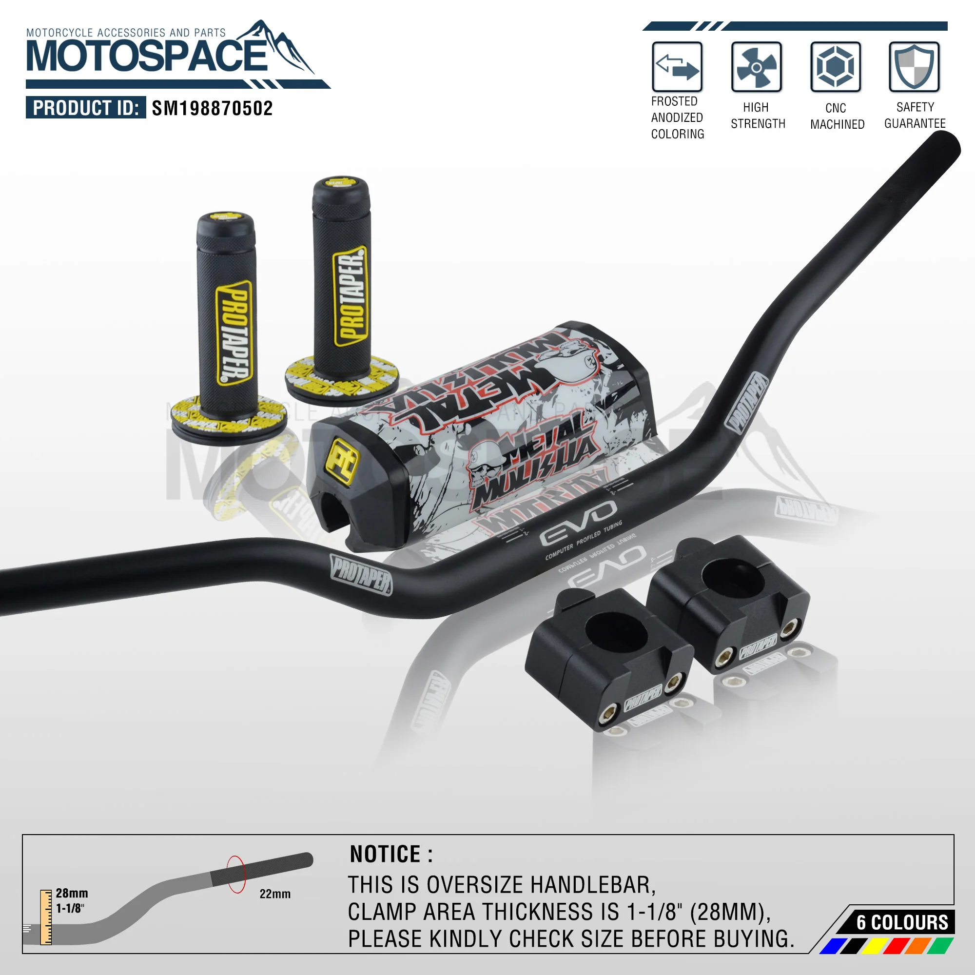 Рукоятка для Pro Cone Pack Bar 1 1/8 дюйма Классическая дверная ручка bar Грипсы питpro Racing