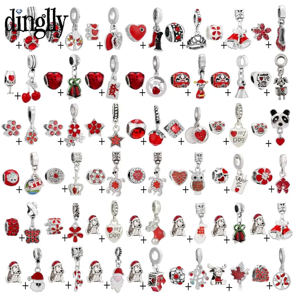 DINGLLY 2pcs Red Enamel Crystal Beads Metal Charm Fit Diy Bracelet & Necklace Bell Star Dog Pendant Handmade Jewelry Accessory
DINGLLY 2pcs Red Enamel Crystal Beads Metal Charm Fit Diy Bracelet & Necklace Bell Star Dog Pendant Handmade Jewelry Accessory