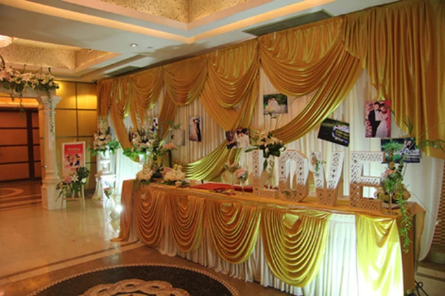 Gold Wedding Backdrop Drapes Curtain background 10ft x 20ft wholesale wedding fabric party Backdrop banquet stage decoration
Gold Wedding Backdrop Drapes Curtain background 10ft x 20ft wholesale wedding fabric party Backdrop banquet stage decoration