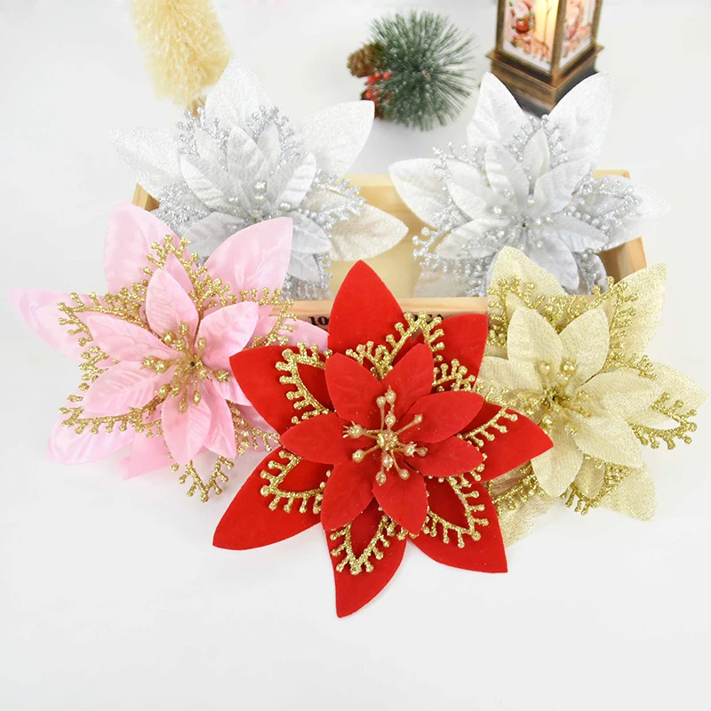 5pcs Artificial Christmas Flower Glitter Fake Flower Heads Decoration Home Party Christmas Tree Hanging Ornament New Year Gift 8
5pcs Artificial Christmas Flower Glitter Fake Flower Heads Decoration Home Party Christmas Tree Hanging Ornament New Year Gift 8