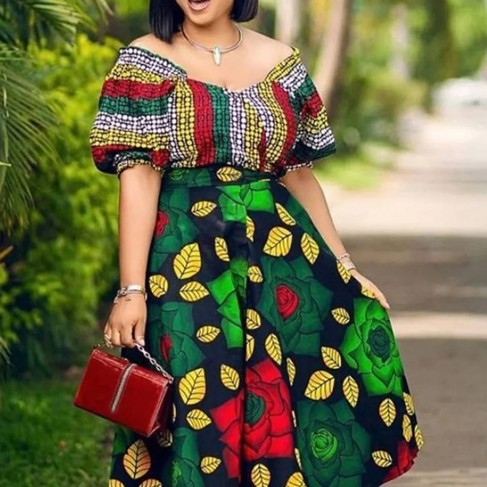 Ethnic African Slash Neck Midi Dress Sexy Off Shoulder A Line Vintage Leave Print Vestidos Plus Size Casual Swing Women Dresses
Ethnic African Slash Neck Midi Dress Sexy Off Shoulder A Line Vintage Leave Print Vestidos Plus Size Casual Swing Women Dresses