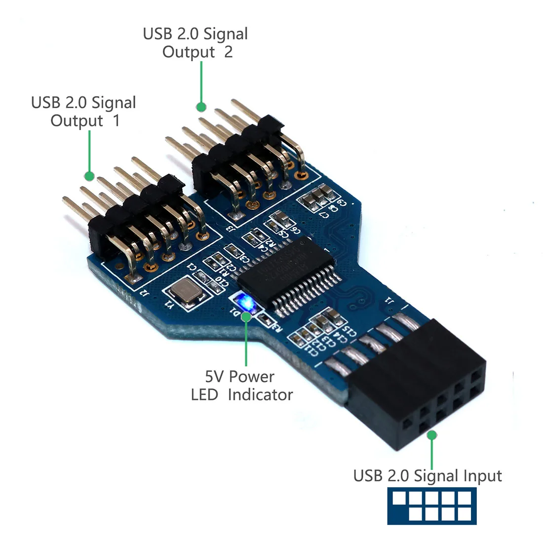 USB 9-контактный разъем для материнской платы сплиттер-адаптер двойной 2 0 RGB Bluetooth