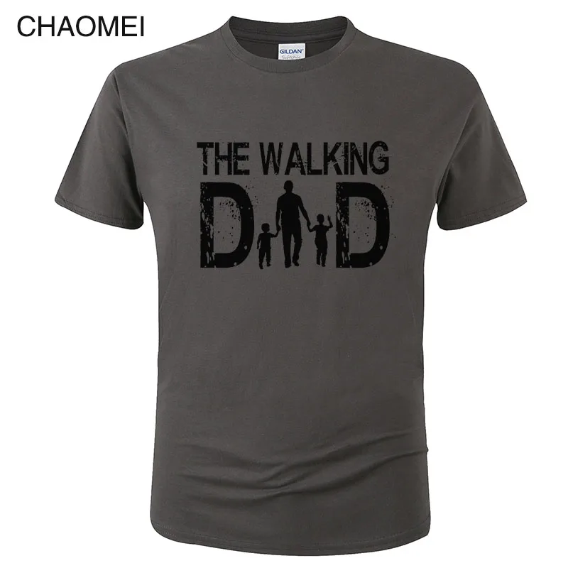 Мужская футболка с изображением ходящего папы Забавные футболки подарков на