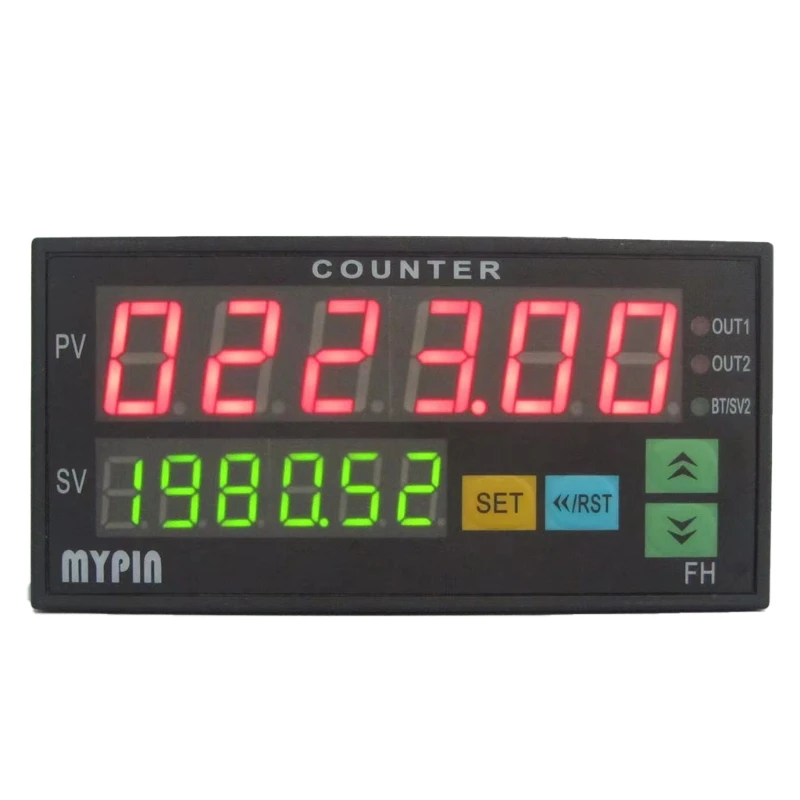Electronic Counter 6 Digits LED Digital Display Counter 90-260V AC/DC Length Batch Meter w/ 2 Relay Output & Pulse
Electronic Counter 6 Digits LED Digital Display Counter 90-260V AC/DC Length Batch Meter w/ 2 Relay Output & Pulse