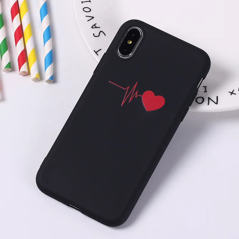 Чехол для телефона Love Heartbeat чехол iPhone 5S SE 6 7 8 6S Plus XR XS Max задняя крышка