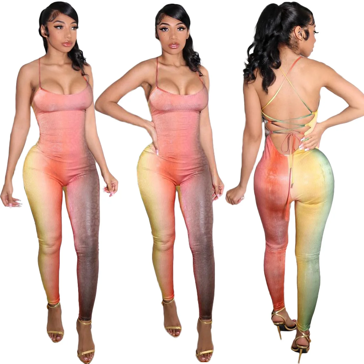 2021 Summer New Women's Fashion Trendy Fashion Sexy Printed Multicolor Bandage Halter Sling Jumpsuit
2021 Summer New Women's Fashion Trendy Fashion Sexy Printed Multicolor Bandage Halter Sling Jumpsuit