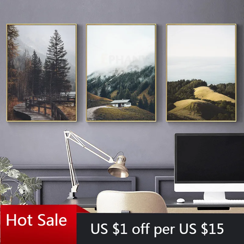 Mountain Log Cabin Canvas Painting Picture Scandinavian Wooden Bridge Nordic Print Nature Scenery Poster Aesthetic Room Decor
Mountain Log Cabin Canvas Painting Picture Scandinavian Wooden Bridge Nordic Print Nature Scenery Poster Aesthetic Room Decor