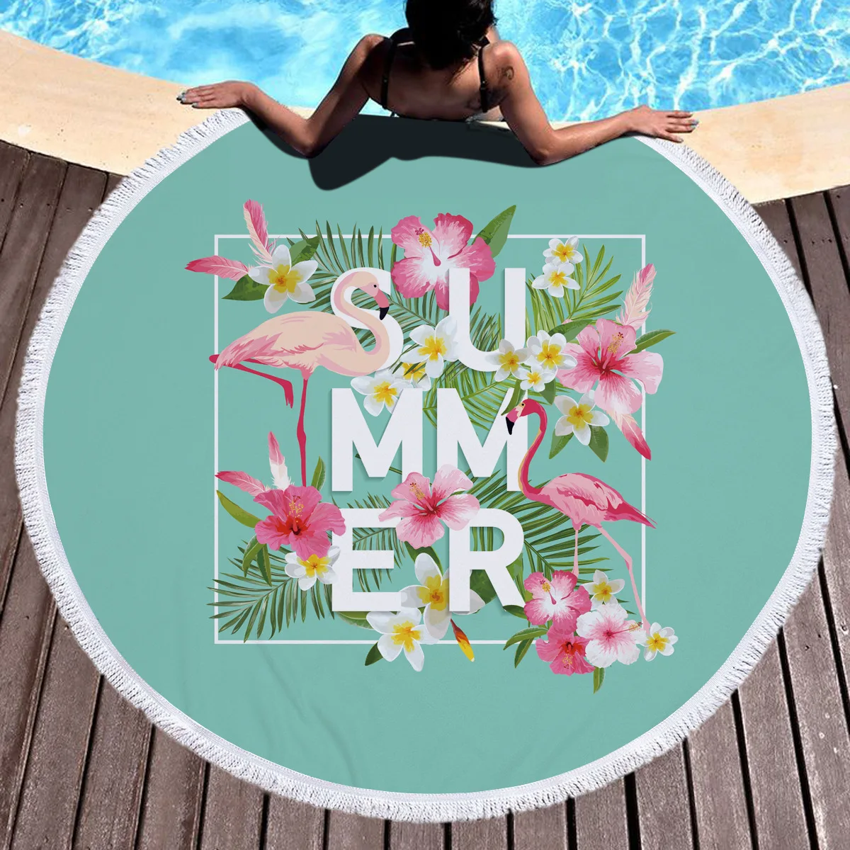 Round Beach Towel Flamingo Printed Microfiber Tassel Bath Towel Travel Outdoor Swimming Towel
Round Beach Towel Flamingo Printed Microfiber Tassel Bath Towel Travel Outdoor Swimming Towel