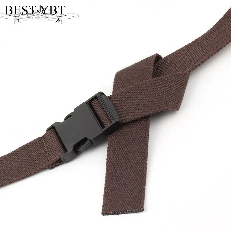 Best YBT Unisex Belt Canvas Plastic Insert buckle Women Cowboy Outdoor Sports Casual Fashion High Quality Men | Аксессуары для