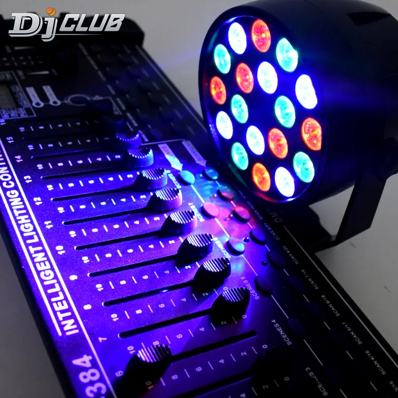 Par led 18X3 W rgb мыть DMX сценическое Освещение DJ Led вечерние светодиодные плоские для |