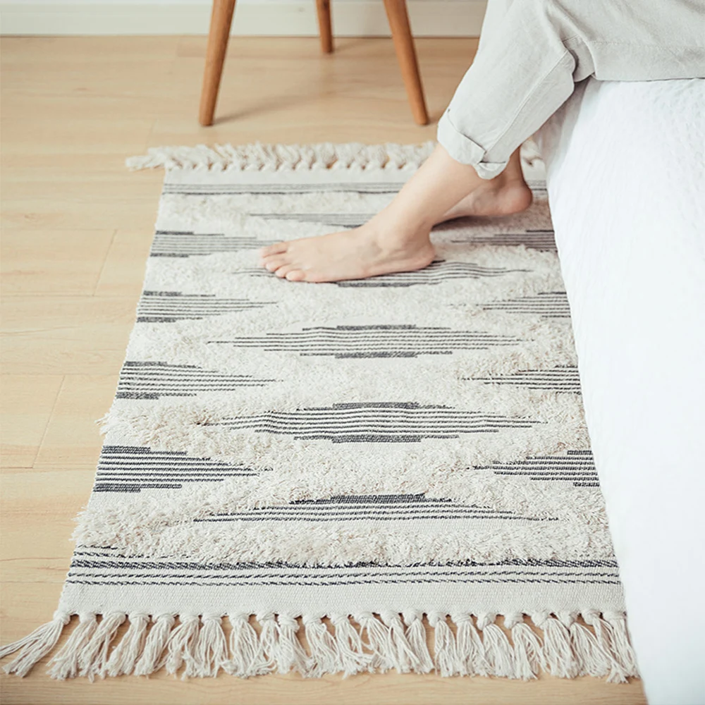 New Retro Bohemian Hand Woven Cotton Linen Carpet Geometric Floor Mat with tassel Living Room Bedroom Rug tapestry Home Decor
New Retro Bohemian Hand Woven Cotton Linen Carpet Geometric Floor Mat with tassel Living Room Bedroom Rug tapestry Home Decor