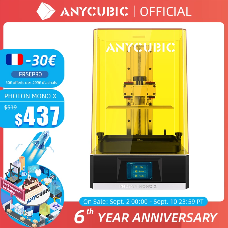 

ANYCUBIC Photon Mono X 3D Printer 8.9 inch 4K Monochrome LCD UV Resin Printers 3D Printing High Speed APP Control SLA 3D Printer