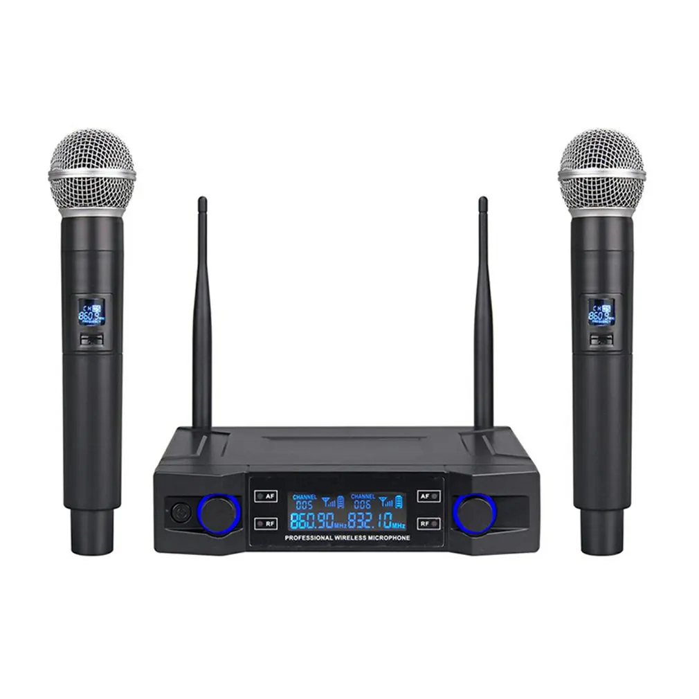 EU / US 200CH Channel Wireless Microphone KTV Karaoke Conference Two-channel Automatic Handheld Adjustable Frequency Microphone 
EU / US 200CH Channel Wireless Microphone KTV Karaoke Conference Two-channel Automatic Handheld Adjustable Frequency Microphone