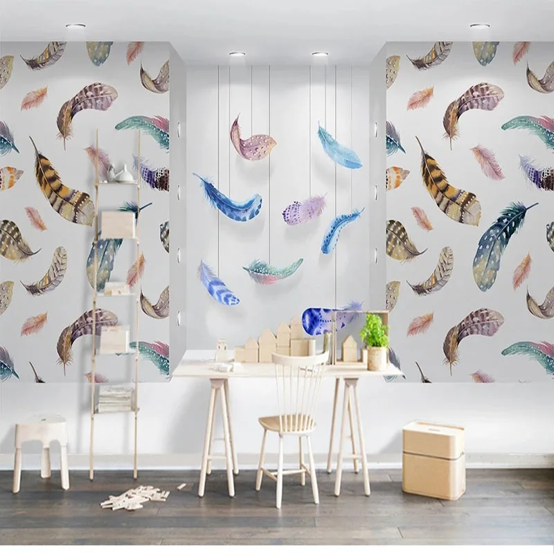 Custom Wallpaper Modern Abstract Fresh Feather Background Wall Mural Living Room Bedroom Self-Adhesive 3D Stickers Papel De
Custom Wallpaper Modern Abstract Fresh Feather Background Wall Mural Living Room Bedroom Self-Adhesive 3D Stickers Papel De