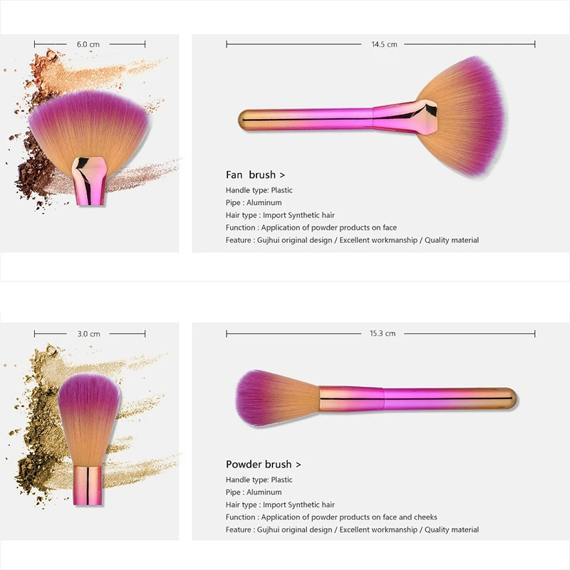 9Pcs Makeup Brushes Professional Cosmetic Powder Eye Shadow Foundation Blush Blending Beauty Make Up Brush
9Pcs Makeup Brushes Professional Cosmetic Powder Eye Shadow Foundation Blush Blending Beauty Make Up Brush