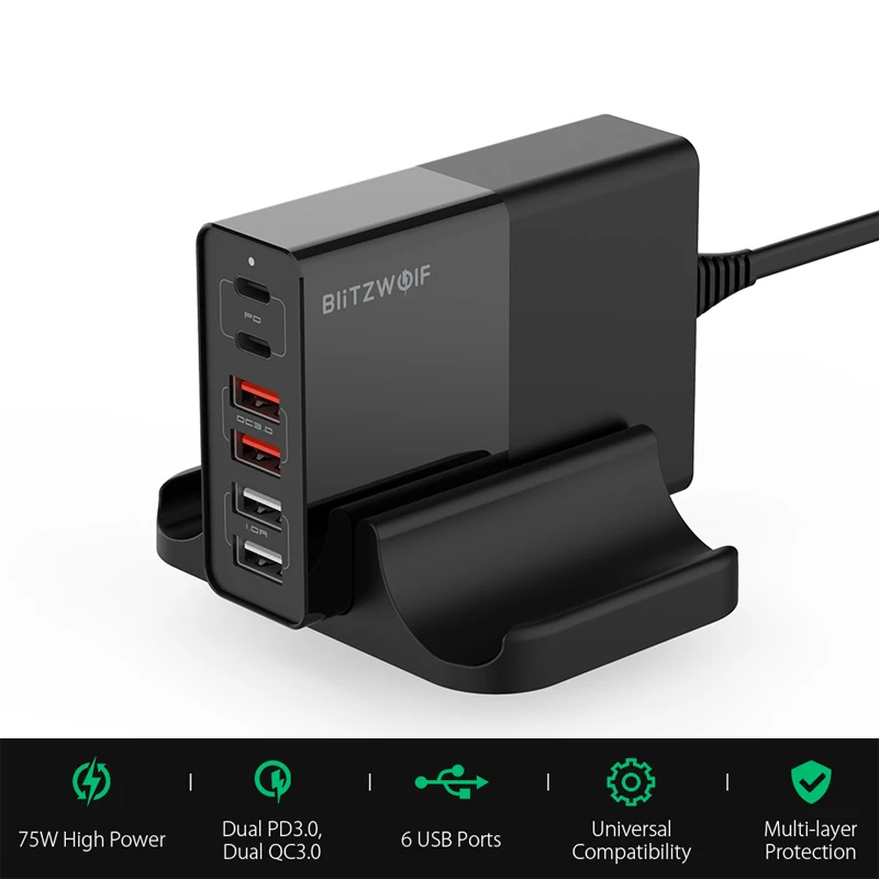 75 Вт 6 портов Dual PD 3,0 Dual QC3.0 универсальное быстрое зарядное устройство держатель для телефона зарядное устройство s адаптеры с многослойной з...
75 Вт 6 портов Dual PD 3,0 Dual QC3.0 универсальное быстрое зарядное устройство держатель для телефона зарядное устройство s адаптеры с многослойной з...