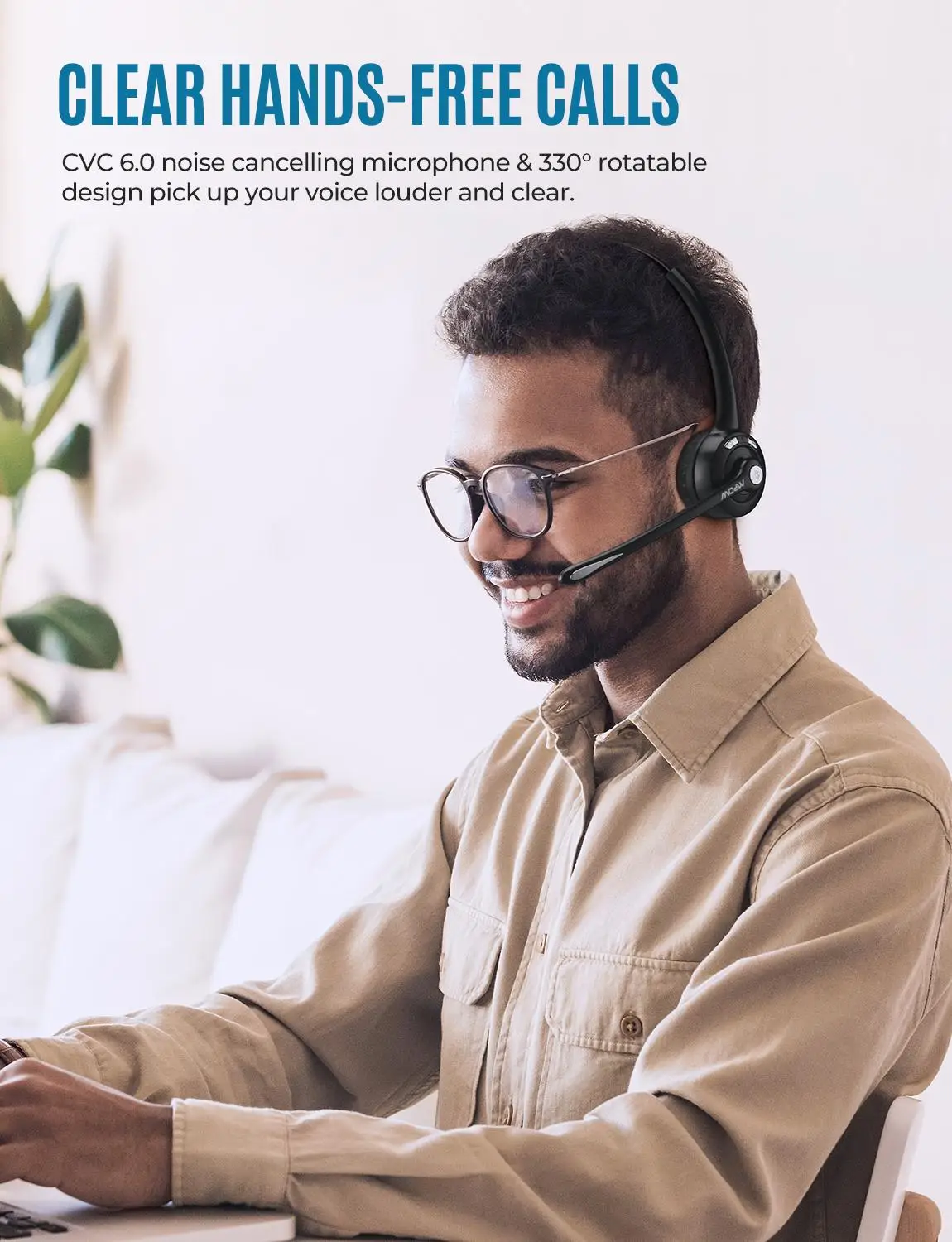 Офисные гарнитуры Mpow MBH15D 2 упаковки кристально чистые наушники Bluetooth 5 0 гарнитура